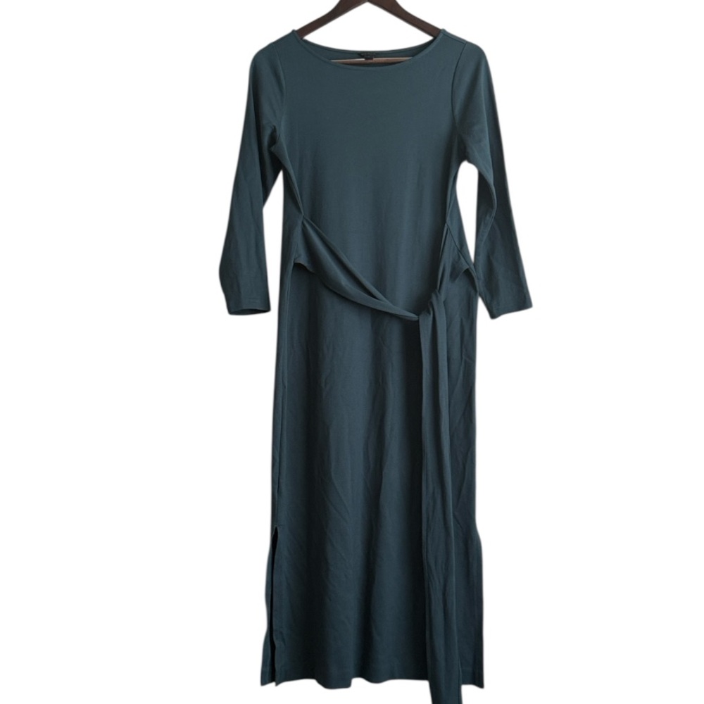 Ann Taylor Green Tie MIDI Dress Sz XS